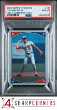 1987 TOPPS STICKERS FOIL HARDBACK TEST #151 CAL RIPKEN JR. HOF POP 5 PSA 8
