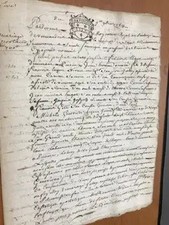 (FR1) Timbres papier: Documents avec Cachets Généralité de Soissons 1751-1754 N°
