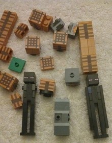 LEGO LOT OF 2 Plus ENDERMAN MINIFIGURES - MINECRAFT FIGURES Plus Ton Of Extras 