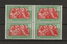 Malagasy 1930 Sc# 150 Hova with Oxen Bull Madagascar block 4 MNH