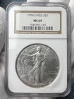 1996-P $1 American Eagle 1 oz Silver NGC MS69 Coin