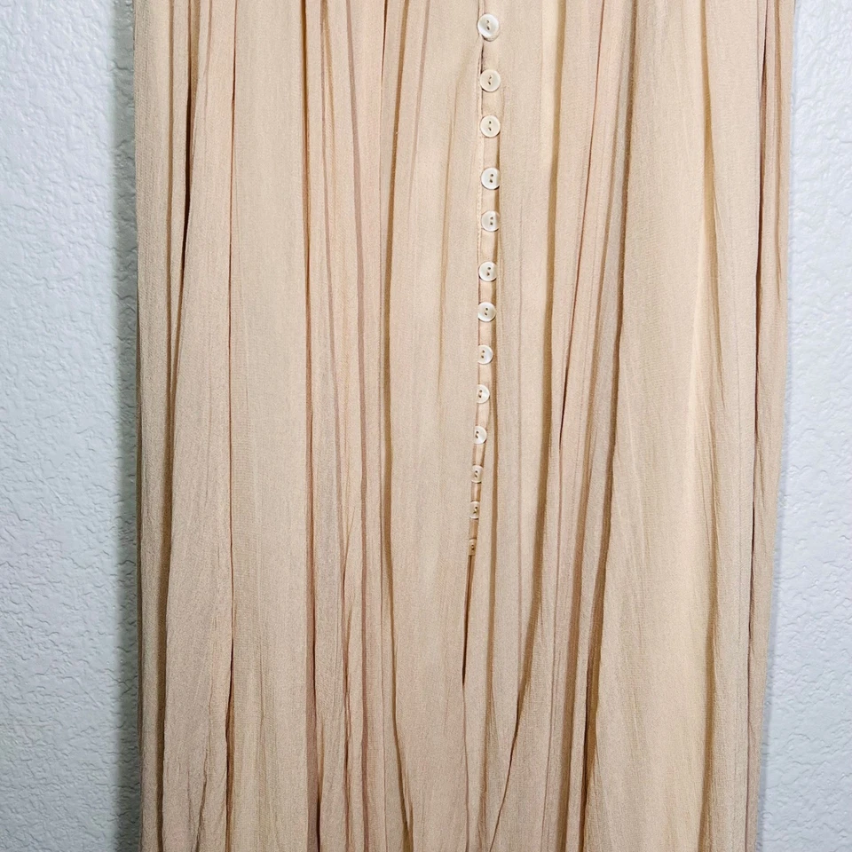 Maxi Vestido Together Talla 12 Sin Mangas Bordado Cuentas Botón Frontal Rayón Foto 4 de 4