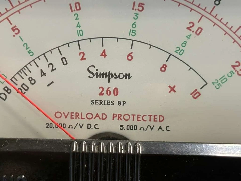 Simpson 260 Series 8P Analog Multimeter - Image 4 of 4