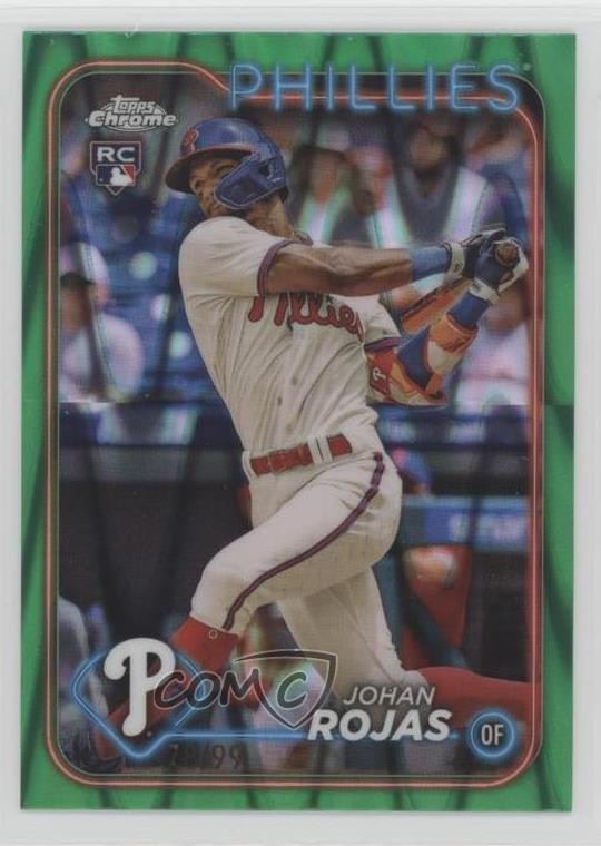 2024 Topps Chrome Green RayWave Refractor 78/99 Johan Rojas #273 19jf