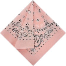 Single Pack Bandanas 60s Premium Cotton Soft Thin Handfeel Large 1 Pack-pink