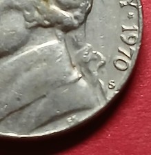 1970-S Jefferson Nickel, Circulated, Extreme Low 