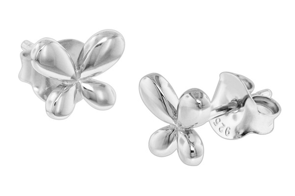 Trendor Schmuck Damen Ohrringe Silber 925 Ohrstecker Schmetterling 08769-image