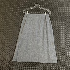 Pendleton Vintage Gray 100 Virgin Wool Business Knee Length Skirt Women's 10