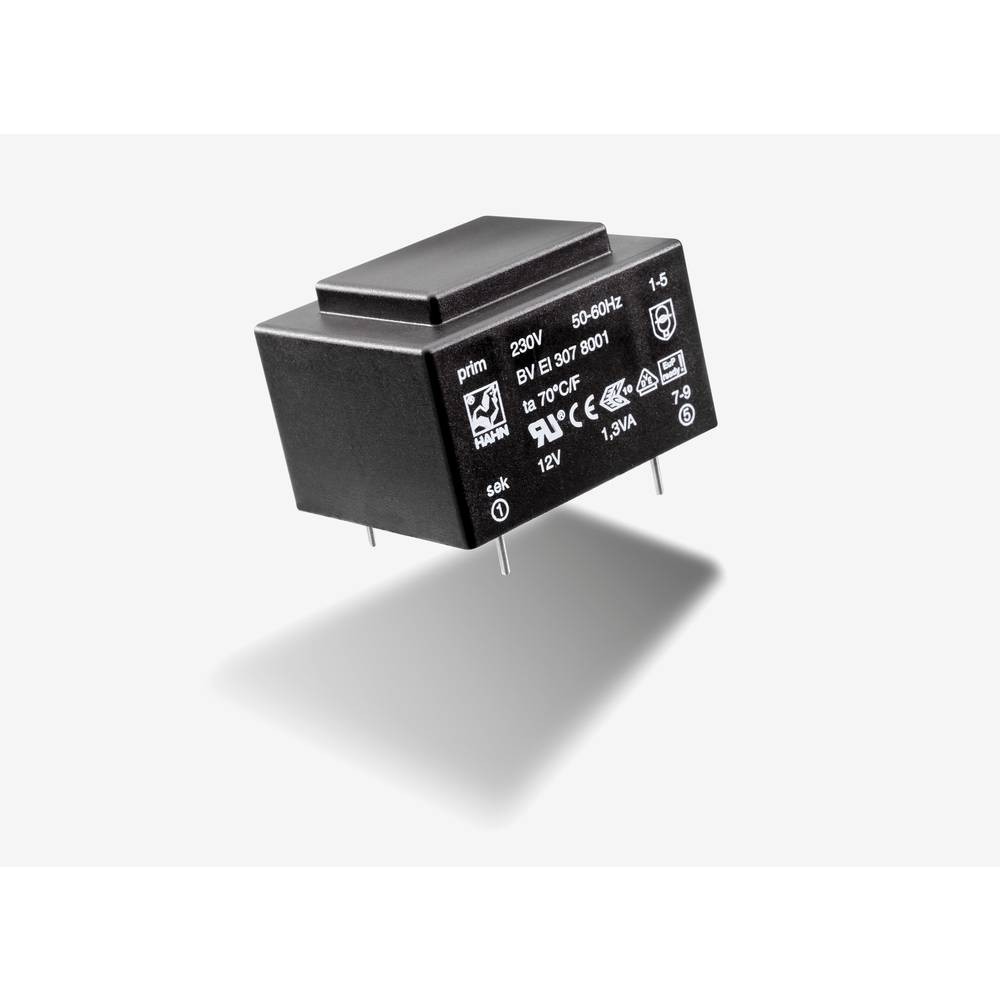 Transformateur pour circuits imprimés Hahn BV EI 306 8017 de haute précision 9V AC