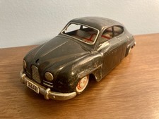 Vintage Bandai SAAB 93B Black Tin Toy Car RARE