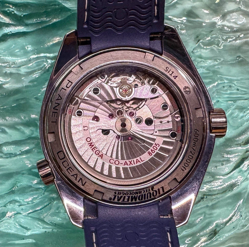 2023 OMEGA Seamaster Planet Ocean Blue Titanium GMT 232.30.44.22.03.001 - Image 3 of 4