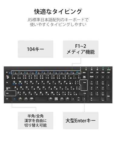 iClever Keyboard Wireless Keyboard 2.4GHz Receiver Included Numeric Keypad - Image 3 of 4