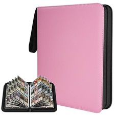 9 Pocket Trading Card Zip Binder - Holds 900 Cards, 50 Pages Large-Capacity,D...