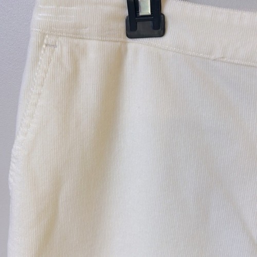 NWT Eileen Fisher cream Organic Cotton Stretch Corduroy Wide-Leg Pant, MP - Picture 7 of 13