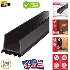 Vinyl Cinch U-Shape Door Bottom Seal, Slide-On Weatherstripping Draft Stopper...