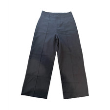 Cider Women's Black Wide-Leg Solid Dress Pants Flat Front XL