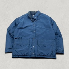 Woolrich Puffer Jacket Mens XL Vintage Down Fill Western USA Coat, Navy