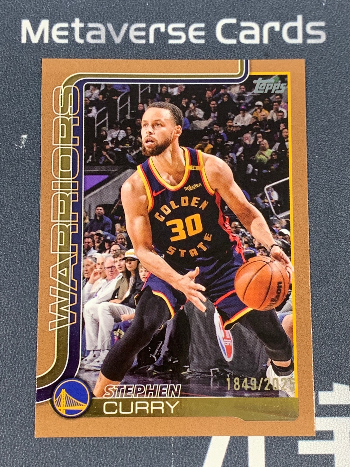 2025-26 Topps Base Set Gold Bordered #135 Stephen Curry 1849/2025 Warriors