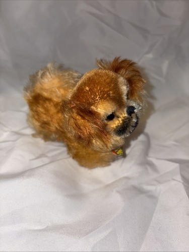 Vintage STEIFF Peky Plush 4" Long Pekingese Dog Made Of Mohair Original Tags - Picture 5 of 9