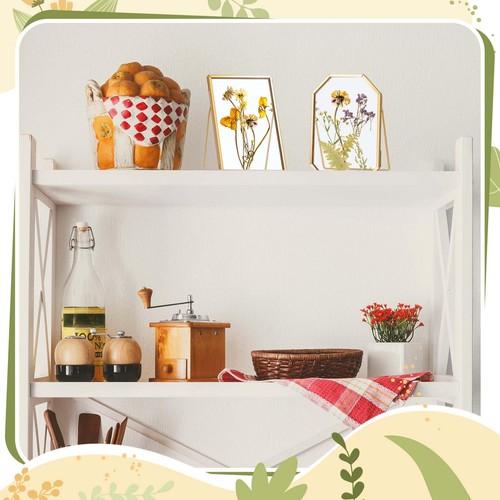 2 Pcs 4 x 6 Glass Pressed Flower Frame Gold Brass Clear Double Glass Floating... - Picture 7 of 7