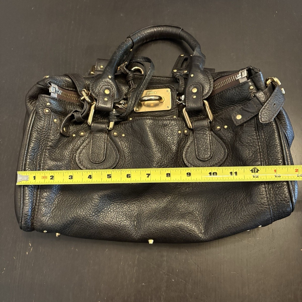 Vintage Chloe Paddington Bag Black/Dark Brown WITH KEY BUT