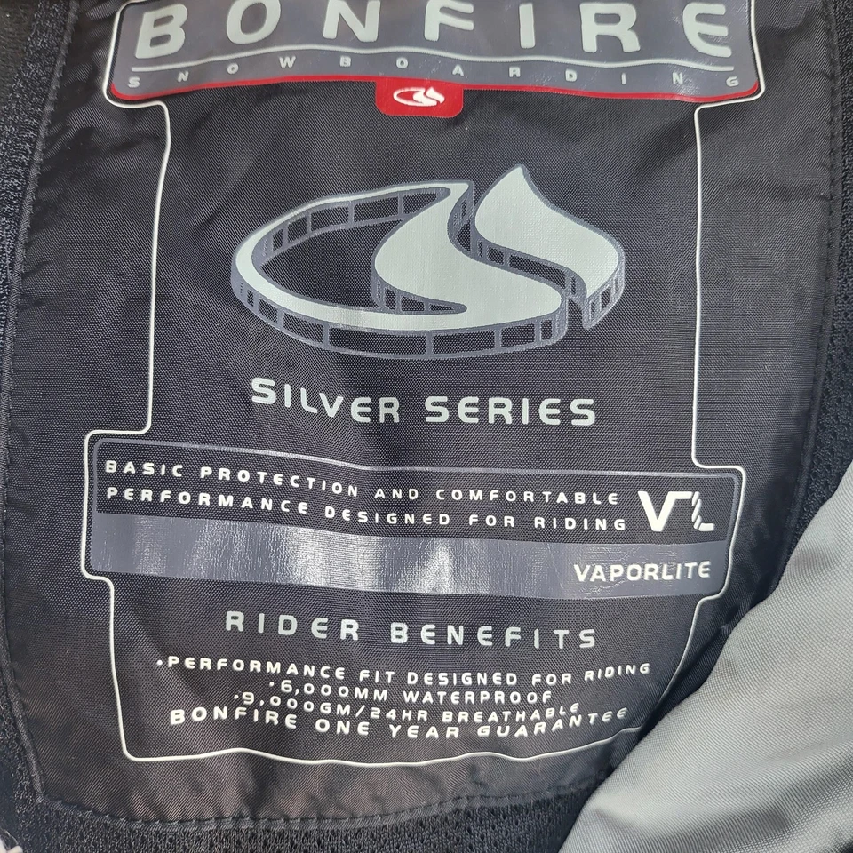 Bonfire Snowboarding Jacket Mens Large Gray Blue Silver Series Vaporlite Hooded - Image 2 of 4