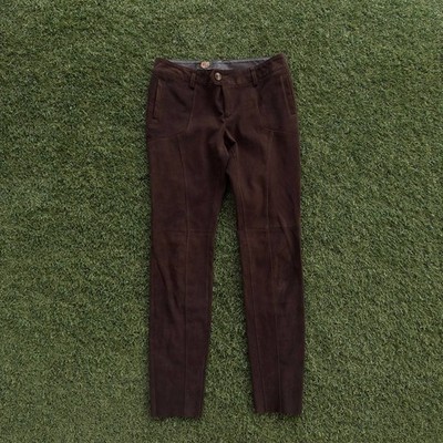 MEINDL WOMENS BROWN SUEDE LEATHER PANTS EU 42 MADE IN GERMANY LUXURY OKTOBERFEST