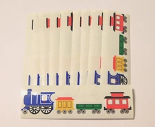 Mrs Grossman's Stickers Lot of 10 Strips ~Train~ 1983 Vintage Scrapbooking