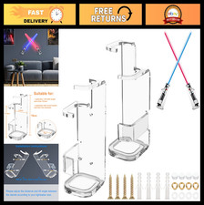 Acrylic Lightsaber Display Stand - Wall Mount Holder for Crossed or Vertical Due