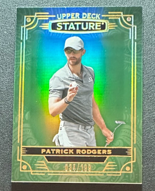 2024 Upper Deck Portfolio Golf PATRICK RODGERS Stature Green/ 199 (PGA)