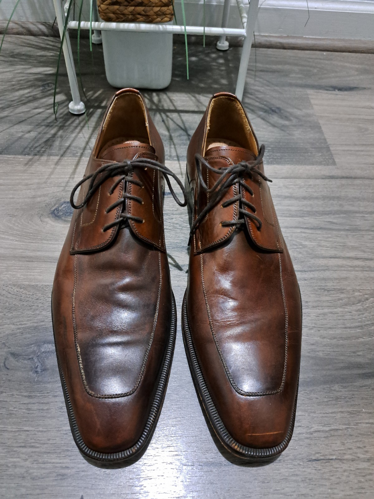 SAOLA Scarpa Magnanni Romelo Diversa grembiule punta derby marrone taglia 12