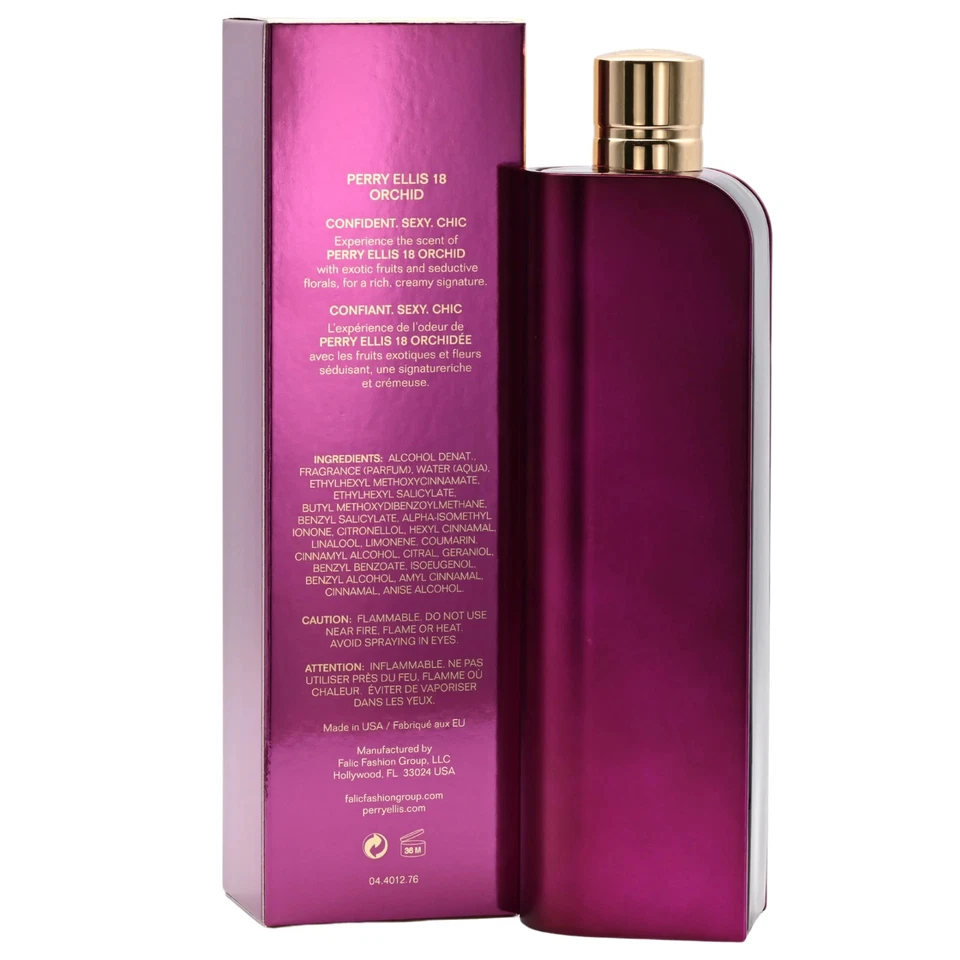 Perfume para mujer Orchid By Perry Ellis 18 EDP 3,3/3,4 oz nuevo en caja Foto 4 de 4