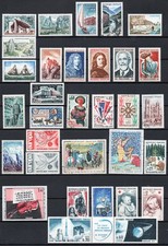 France 1965 Année complète (- le 1463) + Roulettes 1435 a et b