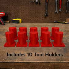 10 Pack Fits Milwaukee M12 Tool Holder Mount Red Organizer