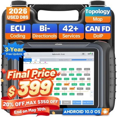 XTOOL D8S Bidirectional OBD2 Scanner Full Diagnostic Tool Topo Mapping 42+Resets