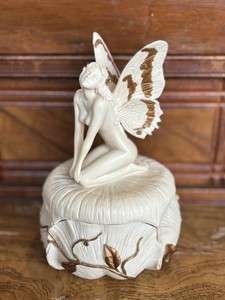 ベジュエルフェアリートリンケットボックス フェーバージの置物 ブライトゴールド Fairy Trinket Box | eBay