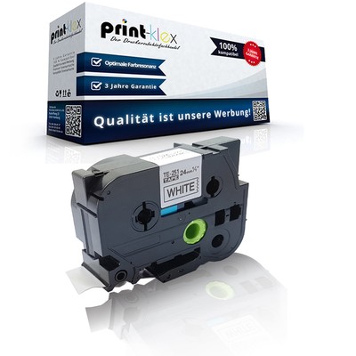 Kompatibles Schriftband für Brother TZE251 Schwarz 24mm x 8M - Drucker Pro Serie