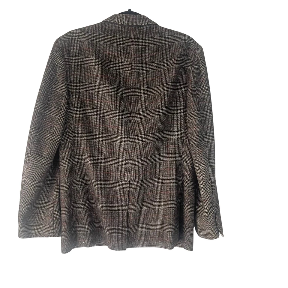Barrister Men's Size 40 Large Houndstooth 100% Camel Hair Blazer - Image 4 of 4