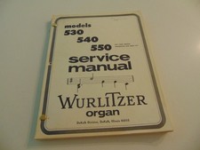 Wurlitzer Organ 530 540 550 Service Repair Shop Manual