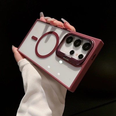 For Magsafe Hidden Holder Clear Case For Samsung Galaxy S26 S25 S24 Ultra Plus S