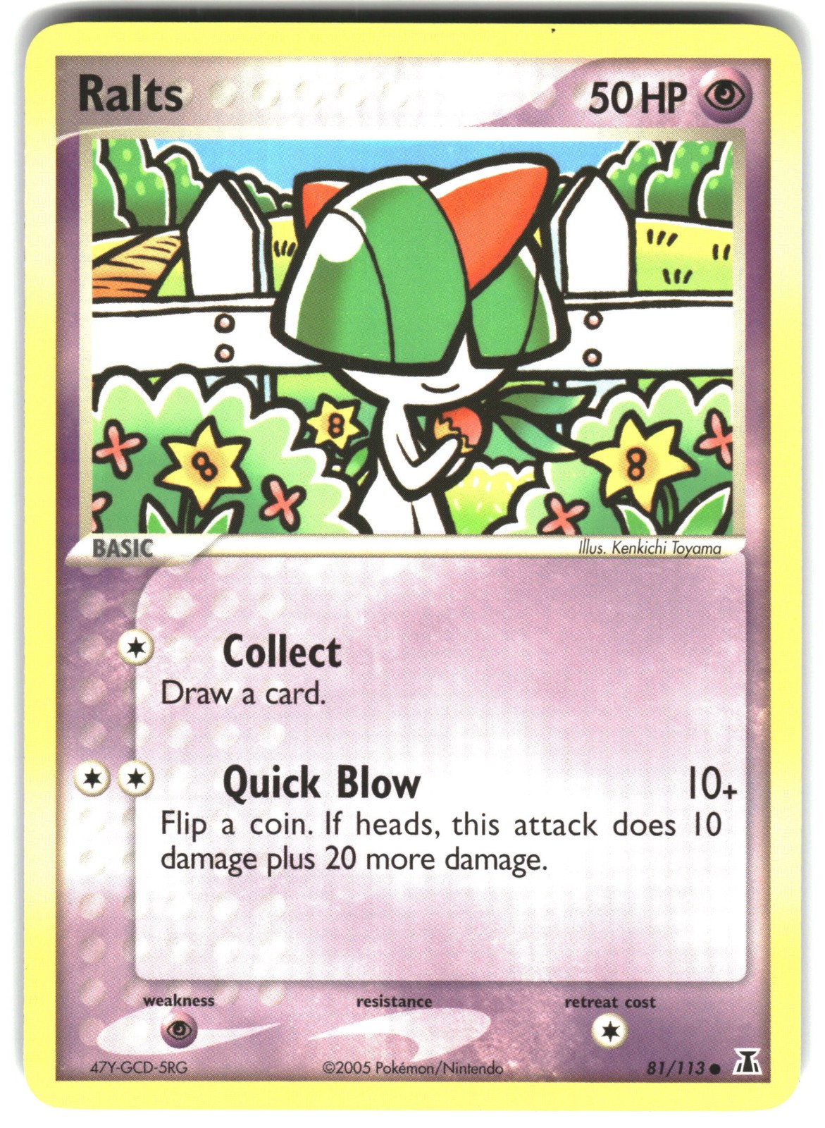 Pokemon Ralts Common Normal Delta Species 81/113 NM