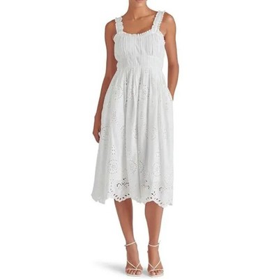 Steve Madden Harmony Eyelet Embroidered Cotton Midi Dress XL