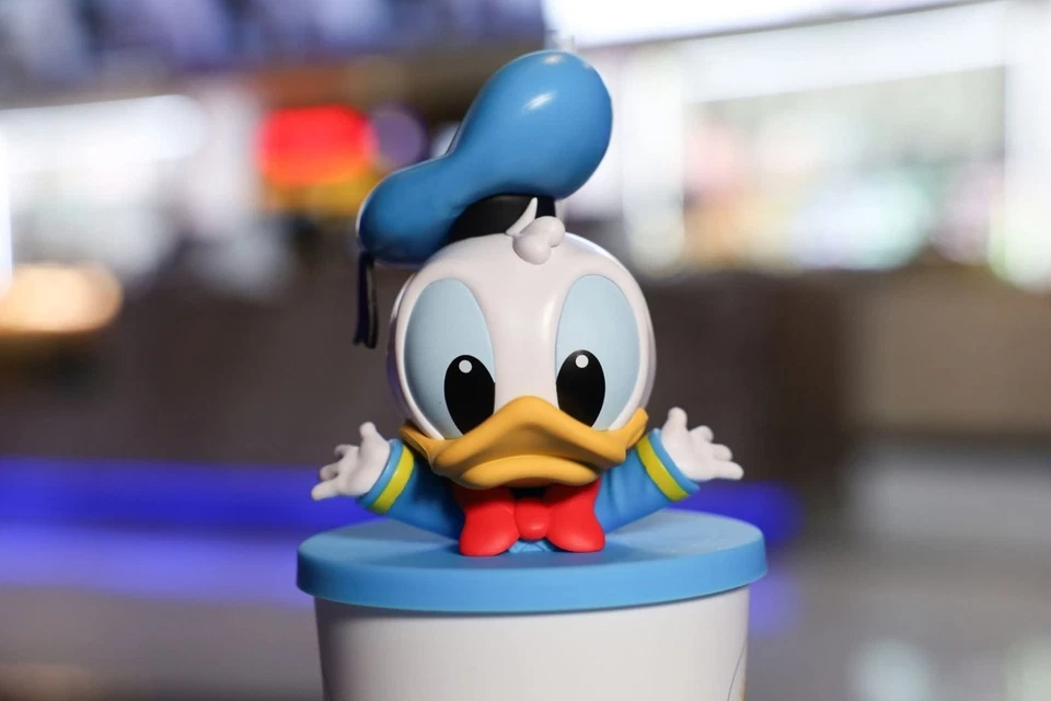 Donald Duck Popcorn-Eimer Disney mit roter blauer gelber weißer dekorativer Aufb - Bild 4 von 4
