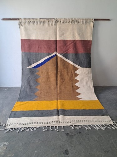 Moroccan Kilim Rug, Red Kilim Rug, Moroccan Rug, Handmade Rug, Area Rug - Picture 7 of 8