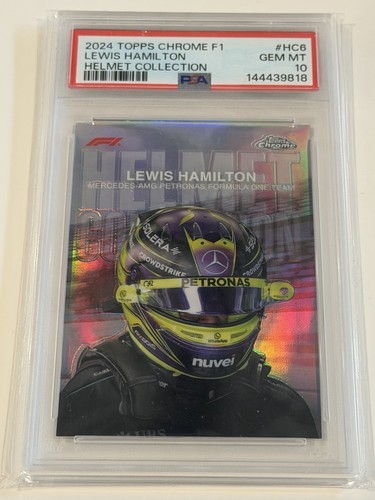 Lewis Hamilton 2024 Topps Chrome Formula 1 Helmet Collection PSA 10 #HC-6 F1