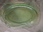 Green Madrid Depression Glass  Platter