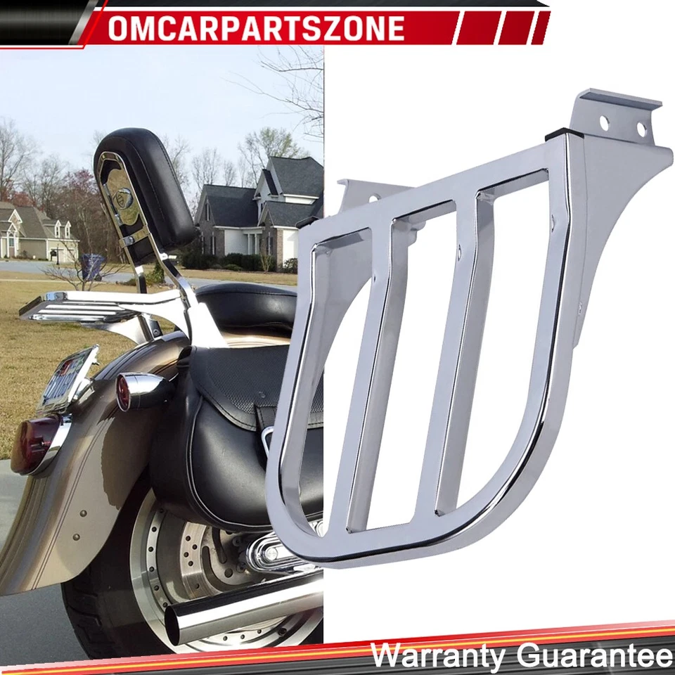 Rear Backrest Luggage Rack For Harley Heritage Softail Classic FLS Glide Custom - Image 3 of 4