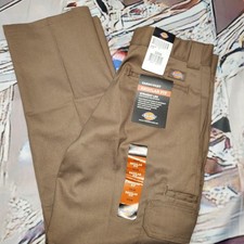 NEW Dickies Mens Size 32x30 Brown Regular Straight Cargo Work Pants