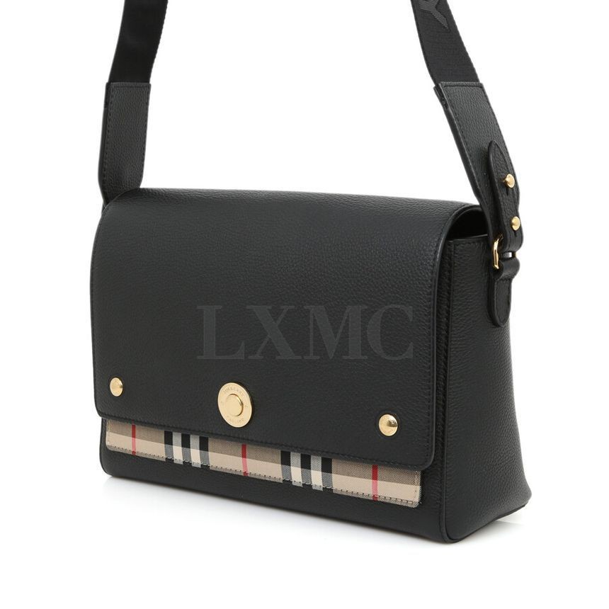 Burberry Vintage Check Crossbody Bag Black Flapback 80211101