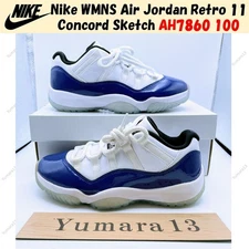 Nike WMNS Air Jordan Retro 11 Concord Sketch AH7860 100 Women's Size